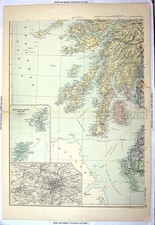 Old Print Map South West