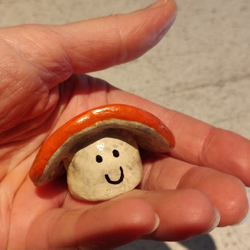 Happy orange mushroom