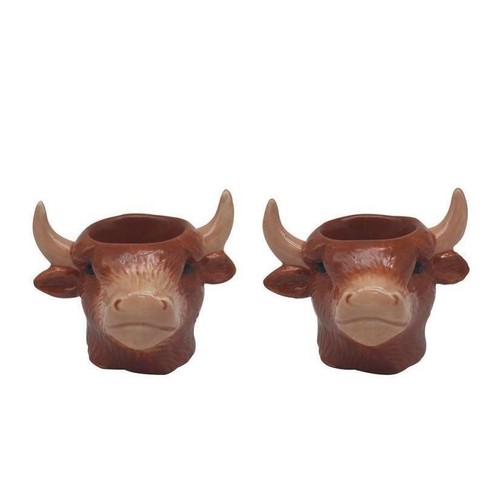 Highland cow egg - cow, set