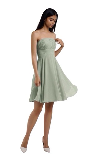 Dusty sage green chiffon - b2,