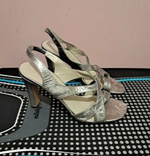 Rich's ladies Womens Pewter coloured strappy High heels Shoes size 4.5