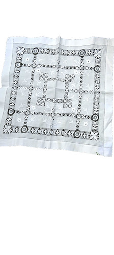 White linen square - linen,