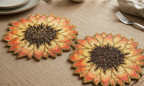 Set beads placemats - set, 6