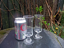 Two Vintage Clear Glass 13.2