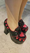 Demonia Charade 12 Black Red Shoes, Platform, Heels, UK 3
