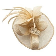 Small Hat Feather Flower Hair Fascinator Clip Pin Party Wedding Royal Ascot Prom