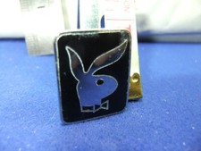 Playboy Bunny Club Badge logo fan member girl 1970s membership enamel & chrome