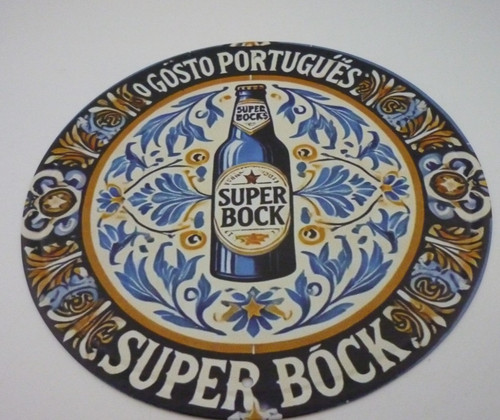 Super bock beer - bock, round