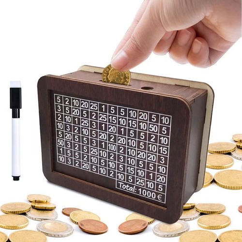Wooden saving money box - saving,
