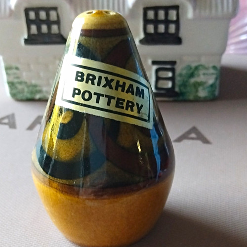 Brixham pottery salt - pottery,