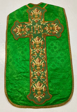 Antique Beautiful Embroidered church vestment chasuble 103x65 cm
