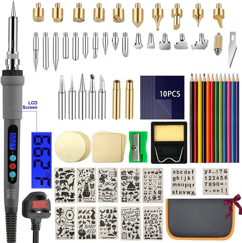 Wood burning kit 77pcs 60w - 77pcs,,