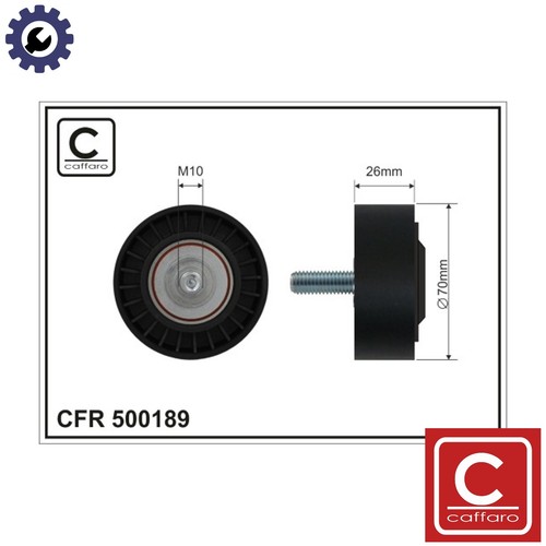 Deflectionguide pulley vribbed - deflectionguide,