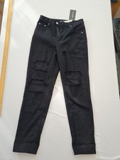 Ladies Extreme Rip Mom Jeans