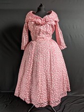 Kitsch Vintage Fashion 1950s Floral Print Party  Dress - Cresta Couture