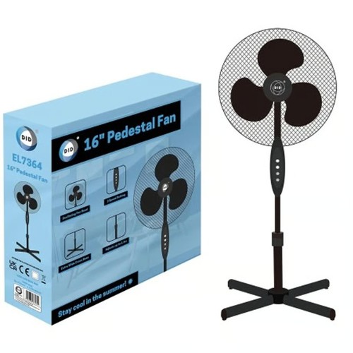 Oscillating pedestal fan - 16",