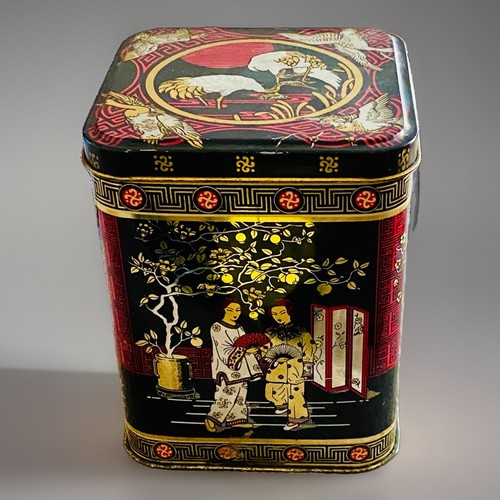 Vintage oriental tea - oriental, tin