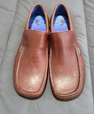 TED BAKER Tan Brown Leather Loafers Shoes UK 8 FX US 9 EU 42
