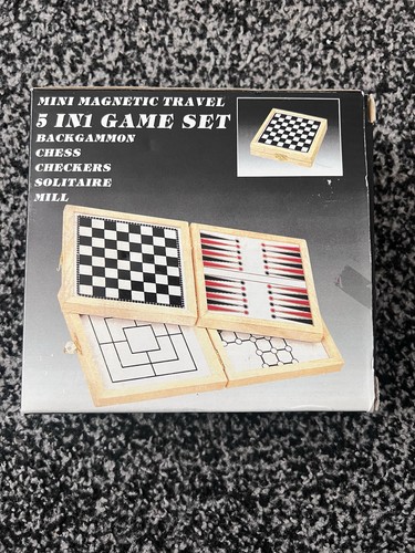 Mini magnetic travel 5in1 game