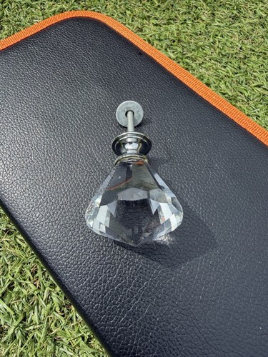 Clear faceted diamond glass - clear,