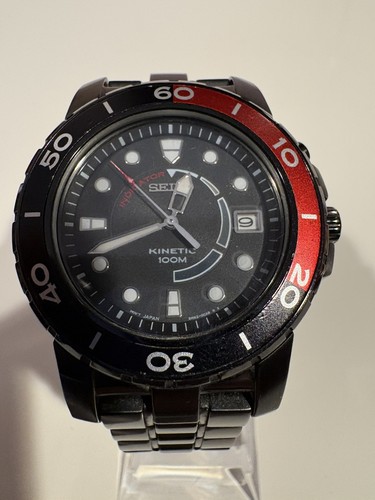 Seiko kinetic 5m62 0bp0 black - 5m62-0bp0,