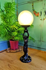 ART NOUVEAU LADY LAMP HOLDING
