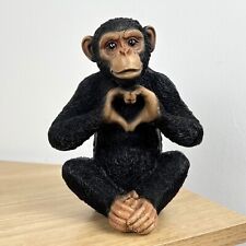 Modern Living Room Ornaments Monkey Figurine Love Heart Hands Animal Statue Gift