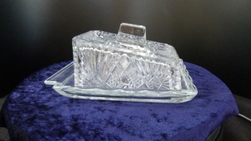 Vintage glass cheese dish - vintage,
