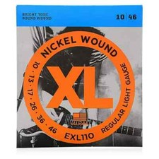 D'Addario EXL110 Electric Guitar Strings Nickel Plated 10-42 + 6Guitar Picks