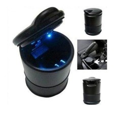 Car Led Smokeless Ashtray Holder Cup Travel Auto Cigarette Odor Smoke Remover