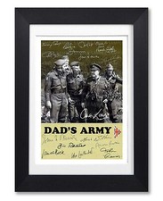 DADS ARMY CAST SIGNED POSTER PRINT TV SHOW SERIES SEASON PHOTO AUTOGRAPH GIFT