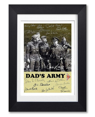 Dads army cast signed poster - army,