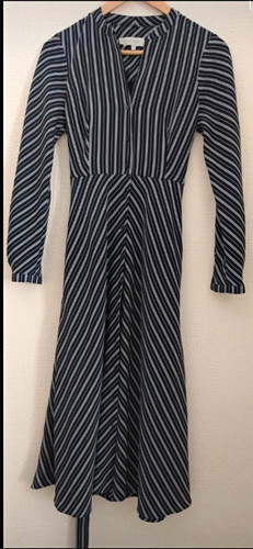 Hobbs navy white striped - &,
