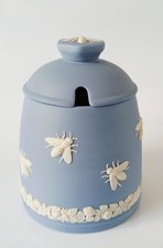 Wedgwood Blue Jasper Honey Pot
