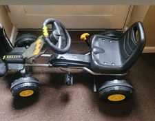 Batman Pedal Go-Kart for Kids Steel Frame, Black Seat and Body