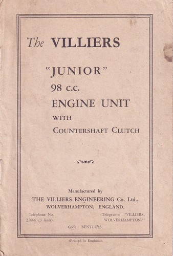 Villiers junior 98cc engine - villiers,