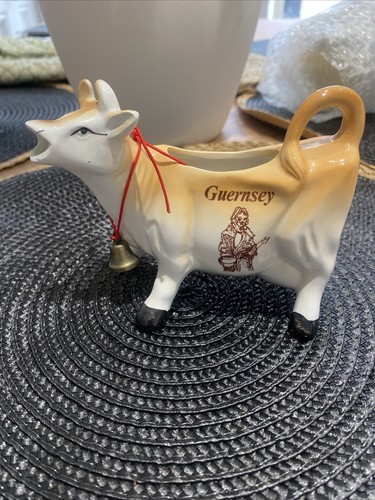 Vintage guernsey cow creamer - cow,