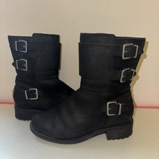 UGG Wilcox Boots Leather Shoes Size 4.5 Uk 37 Eu