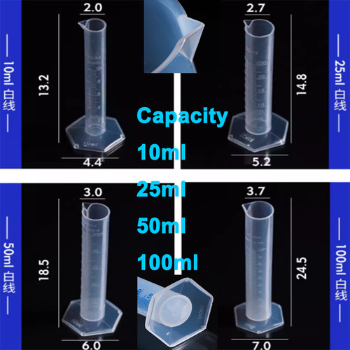 100ml plastic - 10/25/50/100ml,