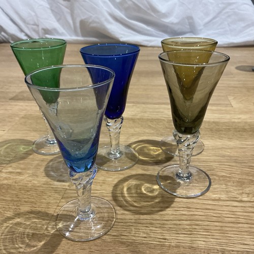 Vintage coloured twisted stem - vintage,