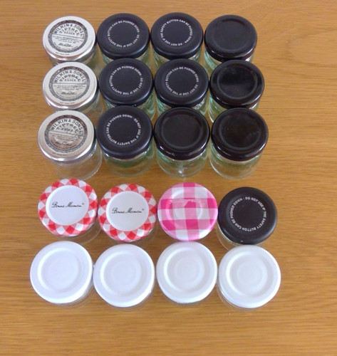 Assorted small jam jars - small,