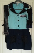Adult Fancy Dress American Cop Police Woman Costume Size X Small NOS