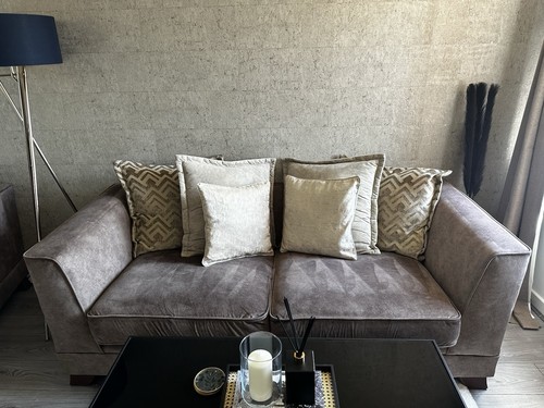Grey seater sofa snuggle - grey,