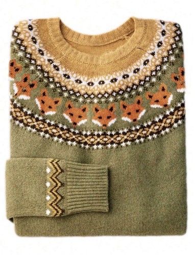Women fox fair isle - fox,