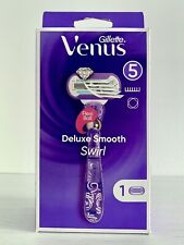 Gillette Venus 5 Purple Deluxe Smooth Swirl Women's Razor + 1 Razor Blade New