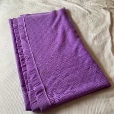Vintage Lilac Cellular Acrylic Nylon Blanket Bedcover Throw Trim 72 x 88 inch