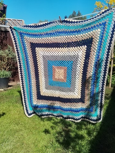 Handmade afghan crocheted - afghan,