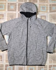 Mens Primark Work Out Light Grey Marl Hooded Activewear Zip Jacket - Size XL