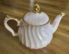 Teapot  Pink Marbled with Lid