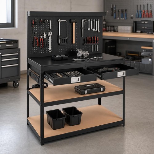 Heavy duty workbench with - 48", heavy-duty